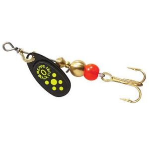 Блесна Mepps BLACK FURY 0, вращающаяся, Black/Chartreuse