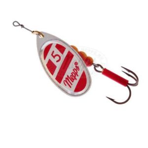 Блесна Mepps AGLIA White/Red, 5, вращающаяся, SILVER