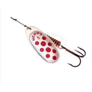 Блесна Mepps COMET PTS, 5, вращающаяся, SILVER/Red dots
