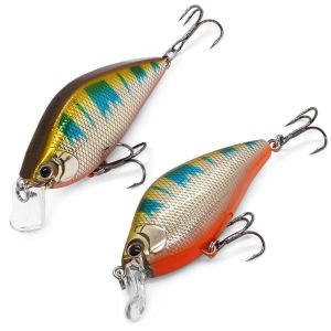Воблер KOSADAKA 3D Flat Crank 55F-GBR, 55мм, 7.5г, плавающий