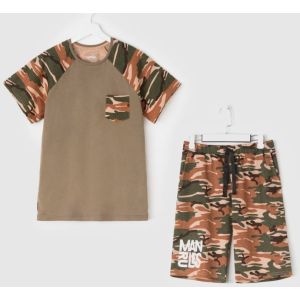 Пижама мужская KAFTAN «Man rules», р-р 2XL (54), хаки