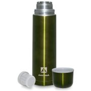 Термос Арктика бытовой вакуумный (для напитков), 1000 мл, болотный, пластиковое напыление