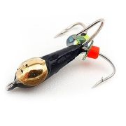 Мормышка вольф. Черт2,5 с коронкой медь 1023