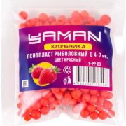 Пенопласт рыболовный Yaman Клубника, d 4-7 мм, цв. красный (уп.250шт)