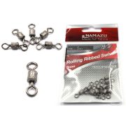 Вертлюг Namazu ROLLING RIBBED SWIVEL, латунь, цв. BN, р. 10, test-4 кг (уп.10 шт)